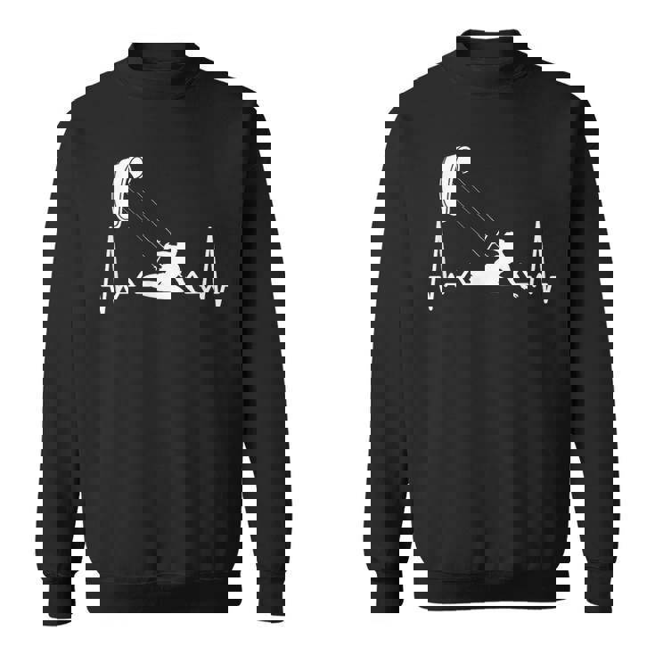 Kitesurfer Battito Cardiaco Ecg Kiteboard Surfer Sport Acqua Felpa