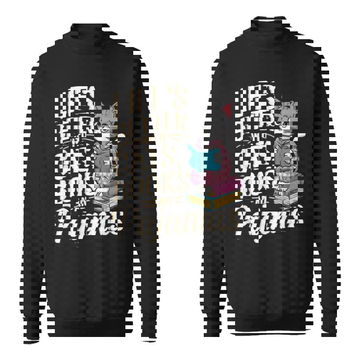 Laida Es Mejor Con Gatos Libros Y Pijamas Divertido Amante De Los Gatos Camisa de entrenamiento