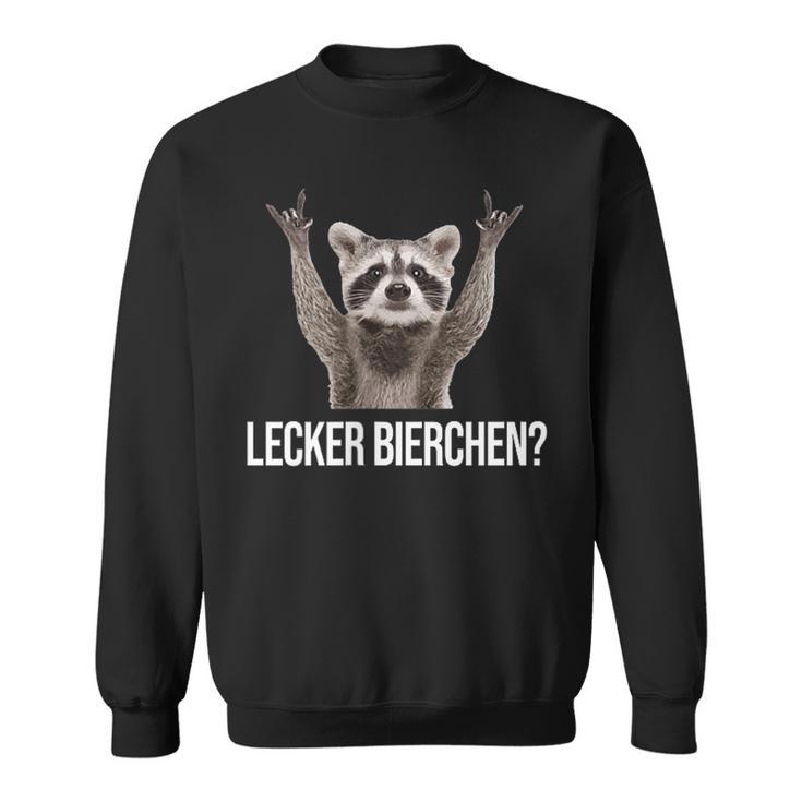 Lecker Bierchen X New Pedro Waschbär Meme Cute Racoon Sweatshirt