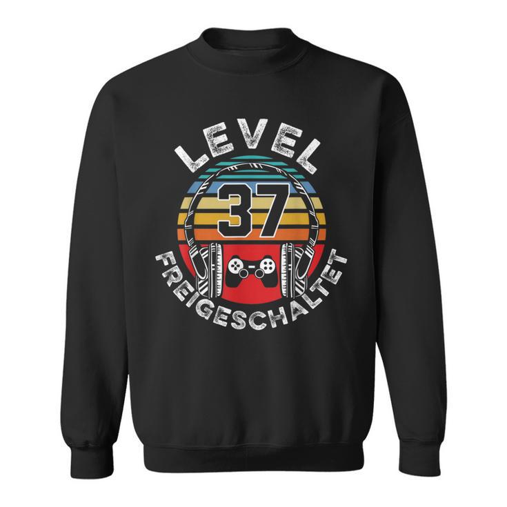 Level 37 Jahre Geburtstags Männer Gamer 37 Geburtstag Sweatshirt