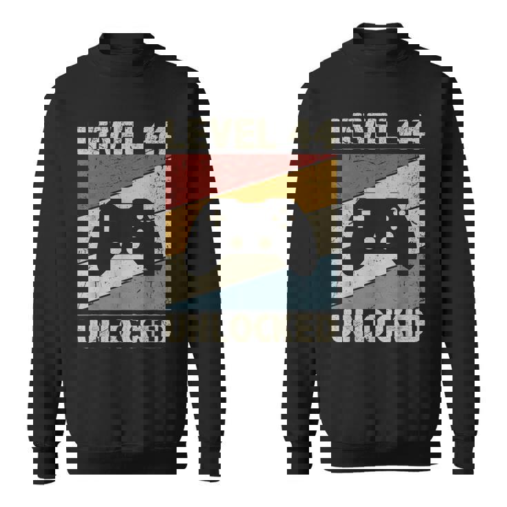 Level 44 Unlocked Video Gamer 44Th Birthday Vintage Sweatshirt