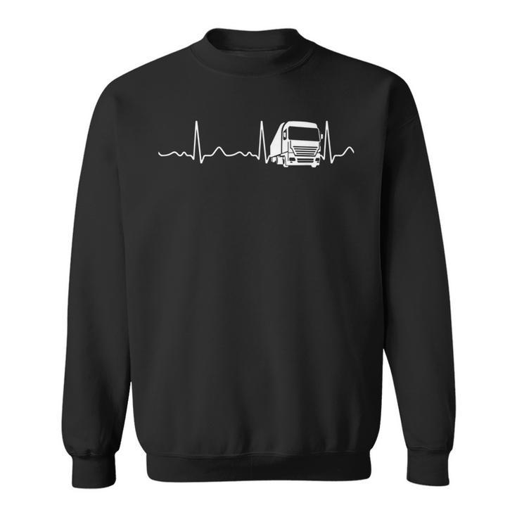 Lorry Driver Heartbeat Pulse Sweatshirt