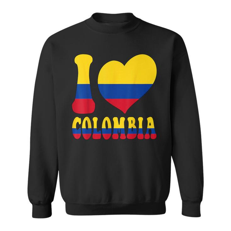 I Love Colombia I Love Bogotá Colombia Bandera Corazón Gráfico Camisa de entrenamiento