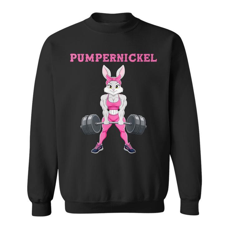 Lustiges Pumpernickel Damen Fitness Workout Sweatshirt