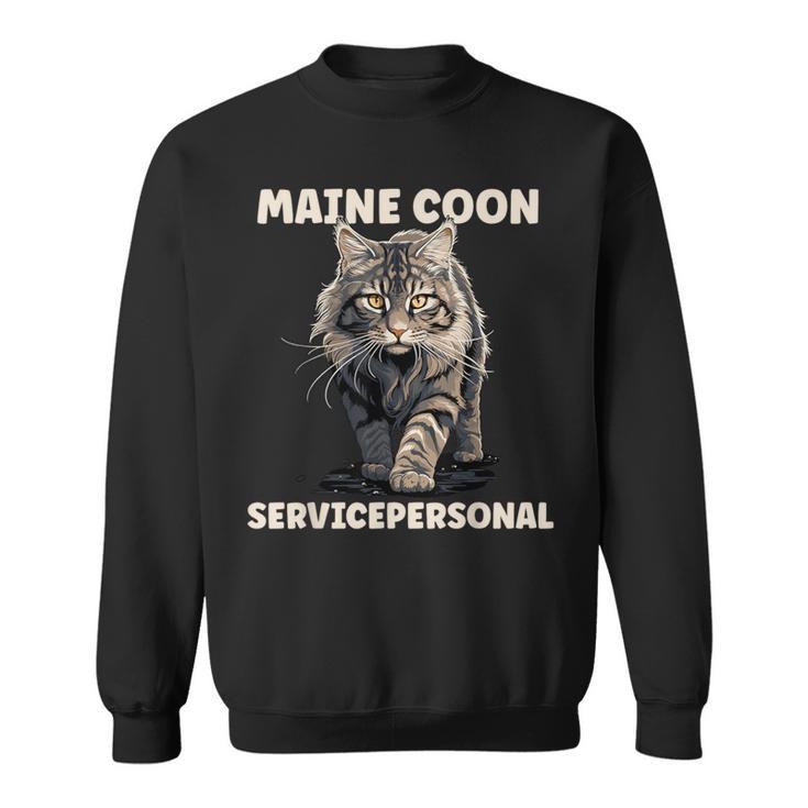 Maine Coon Service Personnel Cat Lovers Cat Sweatshirt