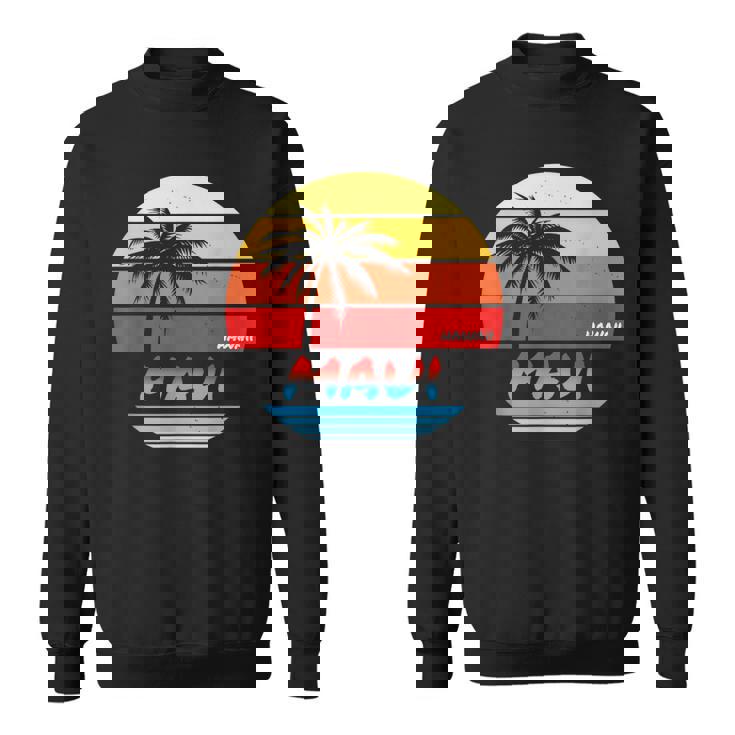 Maui Hawaii Hawaii Retrointage Style Sunset Felpa