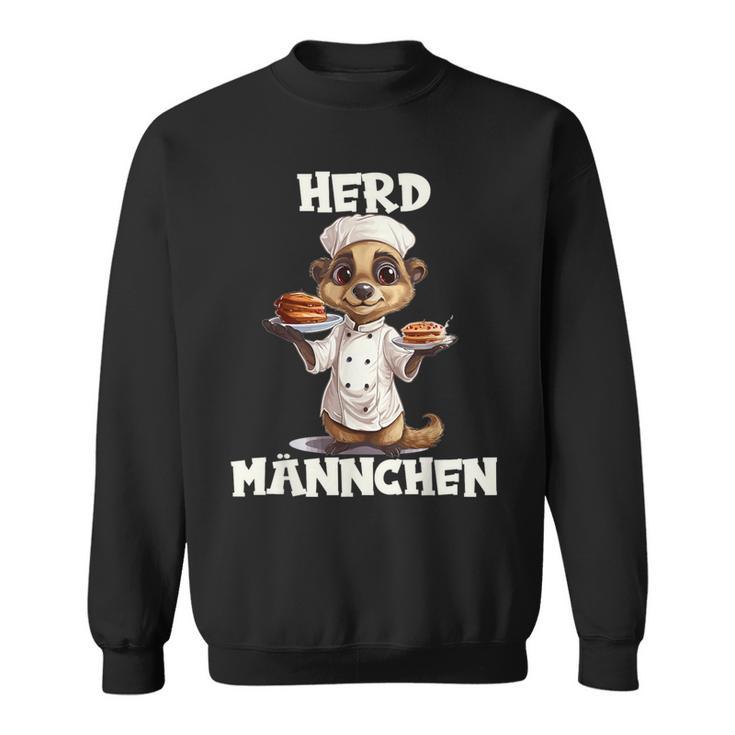 Meerkat Cooking Chef's Hat Man Herdmännchen Sweatshirt