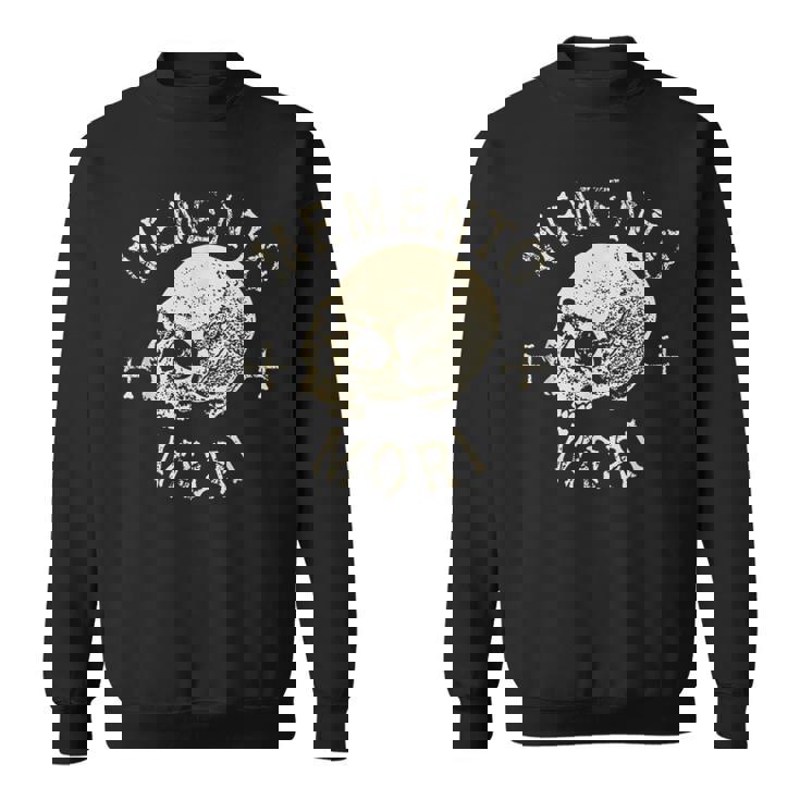 Memento Mori Calavera Humana Remember Death Estoico Tatuaje Pensador Camisa de entrenamiento