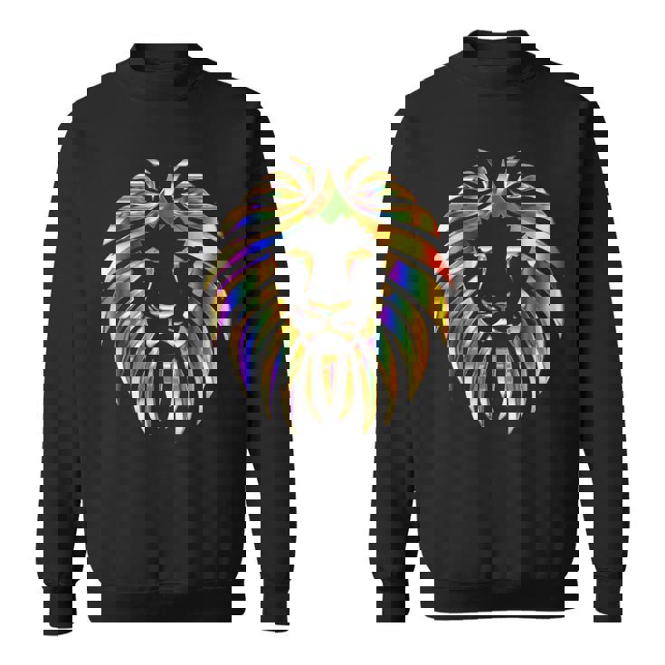 Motif Lion Psychédélique Abstrait Fractal Sweater e
