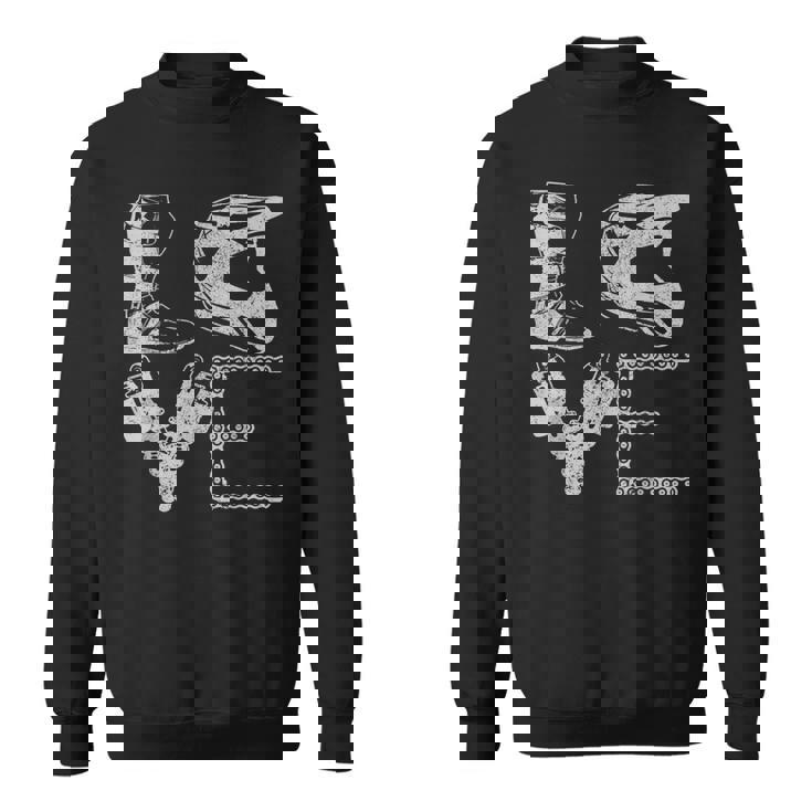 Motocross Love Mx Enduro Motocicletta Moto Biker Regalo Felpa