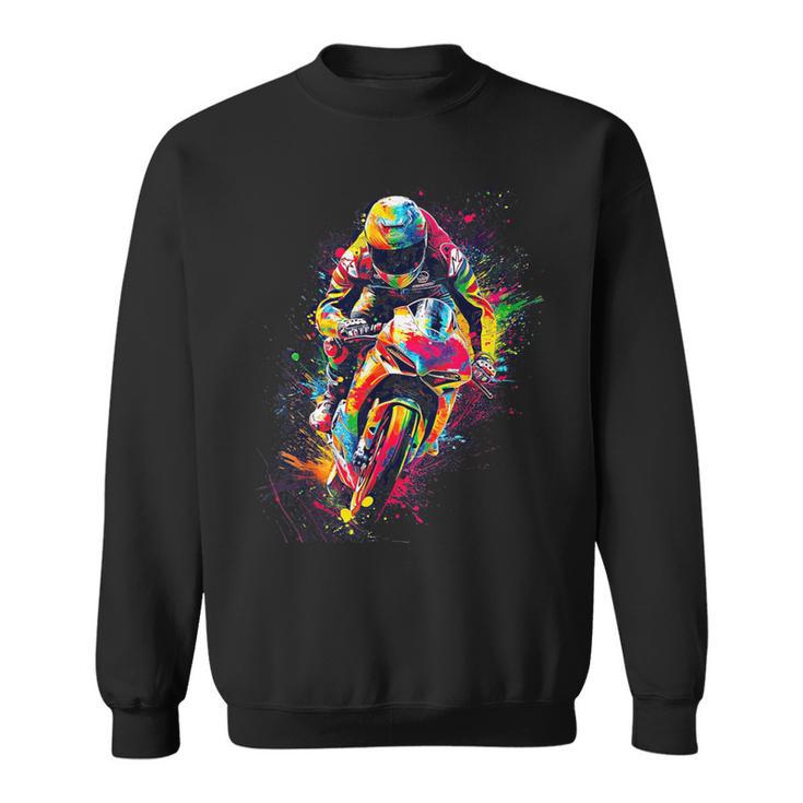 Motorrad Farbiges Motocross Für Jungen Sweatshirt