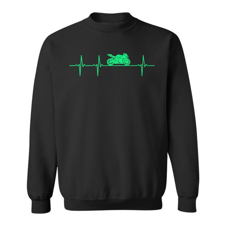 Motorrad Herzschlag Biker Ekg Motorradfahrer Sweatshirt