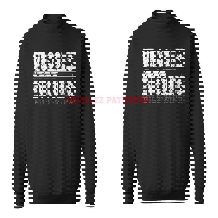 Muscles En Courseuillez Patienter Hommes Fitness Muscle Sweater e