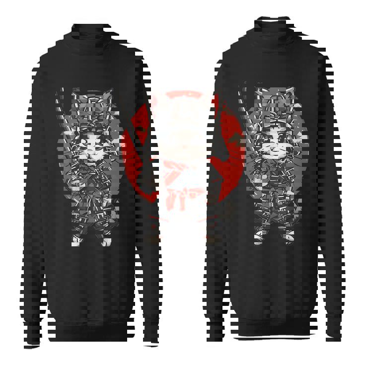 Ninja Arte Japonés Gato Samurai Gatito Kawaii Camisa de entrenamiento