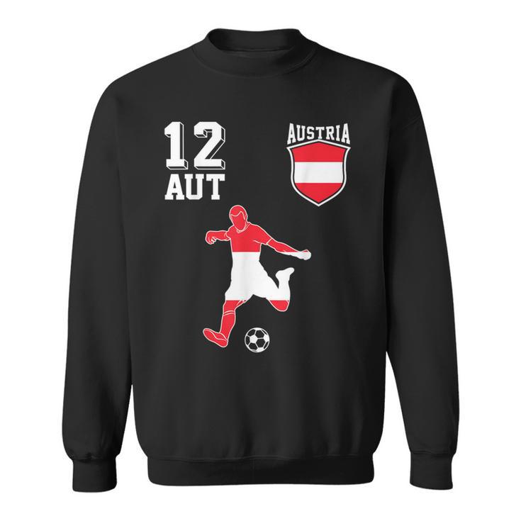 Österreich Fan Em Spieler Ball Nummer 12 Sweatshirt