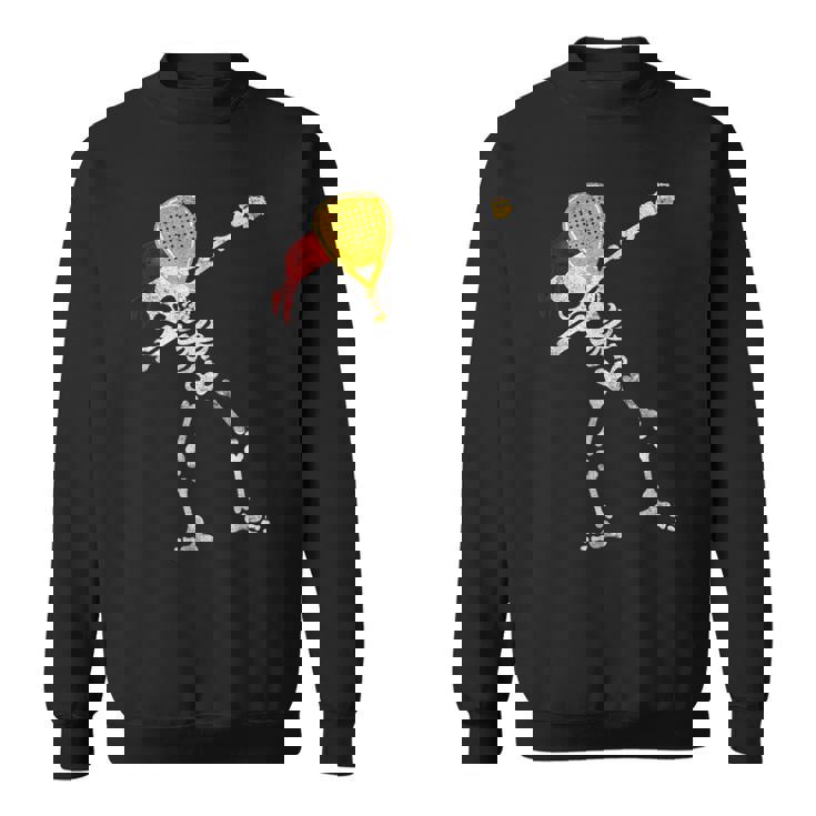 Padel Dabbing Skeleton Padelista Divertente Dab Dance Felpa