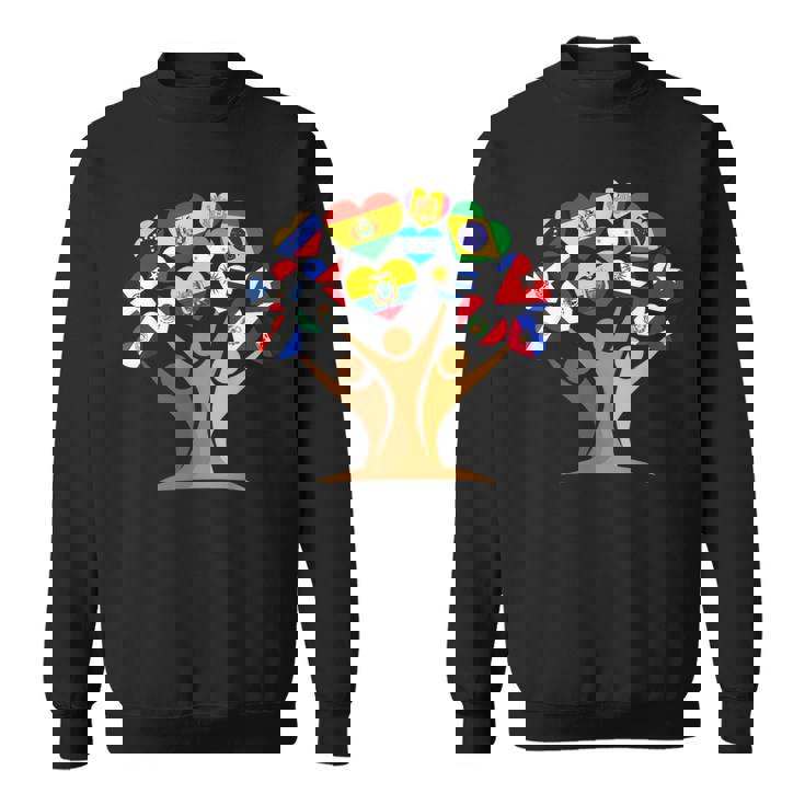 Hispanic Heritage Month Spanish-Speaking Countries Flags Sweatshirt