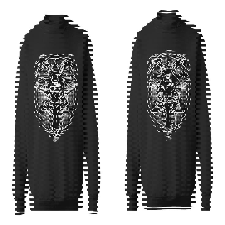 Pentagramma Baphomet Capra Satanista Gotico Gotico Occulto Felpa