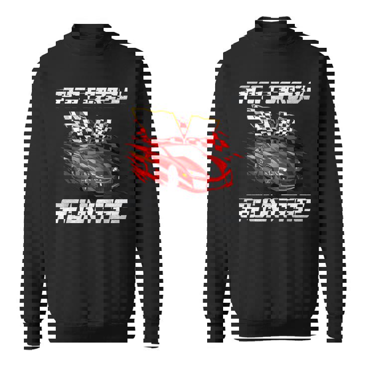 Pit Crew Auntie Race Car Birthday Racing Car Family Sweatshirt