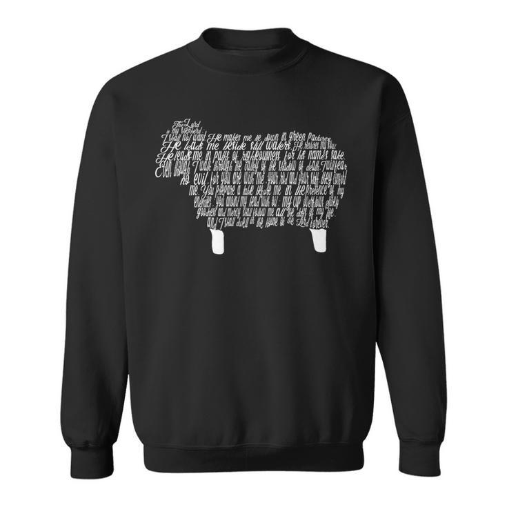 Psalm 23 Bibleerse Writing Sweatshirt