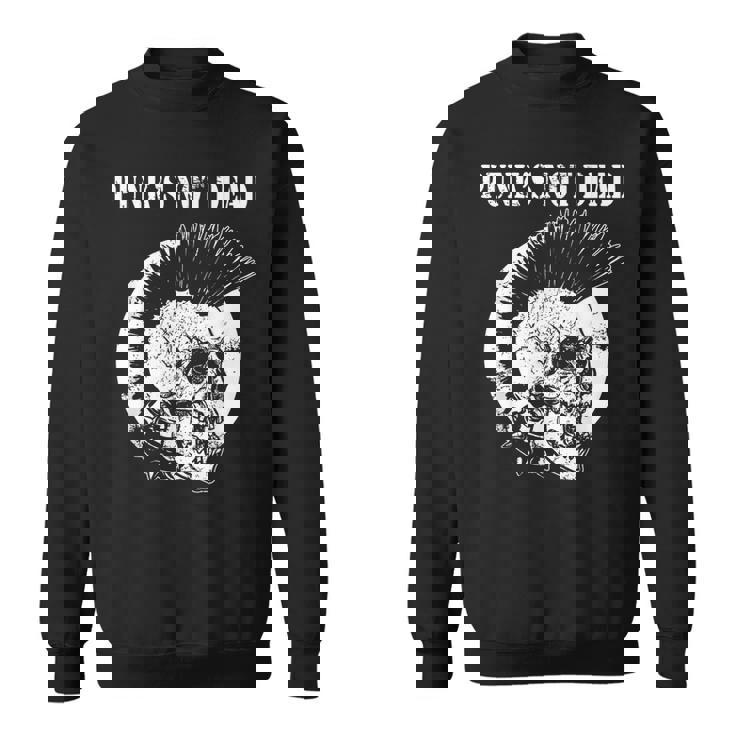 Punk's Not Dead Concerto Punk Rock Cranio Regalo Felpa