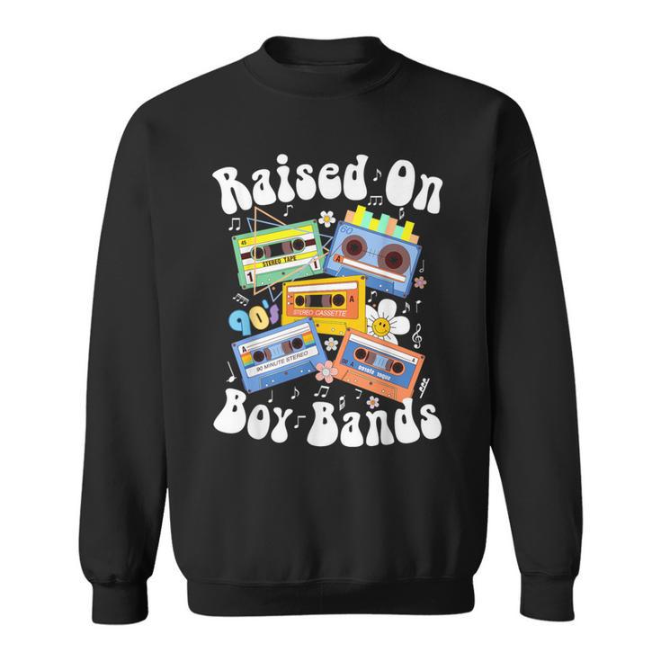 Raised On 90S Boy Bands Cassette Tape Retro Sweatshirt