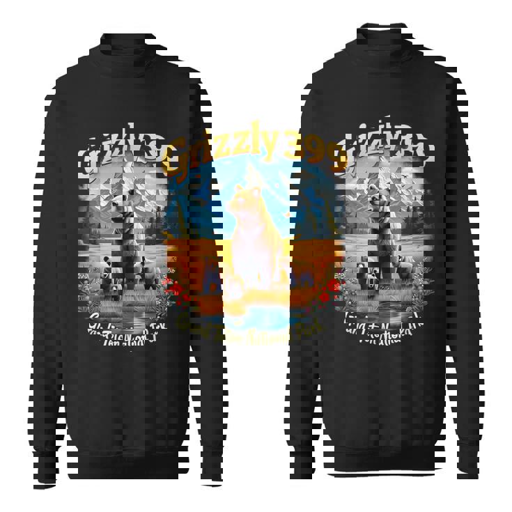 Retro Bear Grizzly 399 Wild & Free Grand Teton National Park Sweatshirt