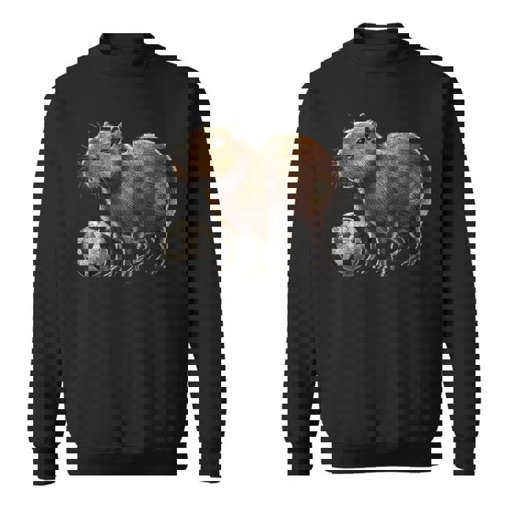 Retro Capybara Soccer Sweatshirt