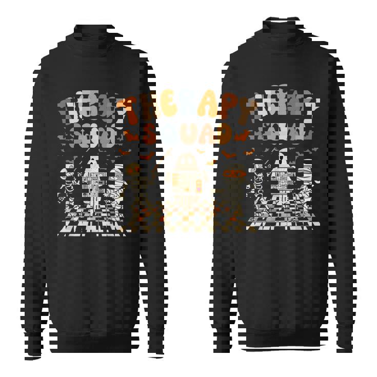 Retro Therapy Squad Slp Ot Pt Team Halloween Speech Physical Sweatshirt