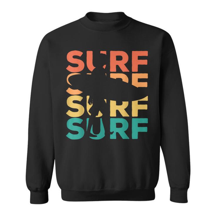 Retrointage Surfing For Surfer And Wave Rider Sweatshirt