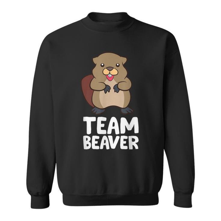 Rodent Team Beaver Team Beaver Love Flannelette Sweatshirt