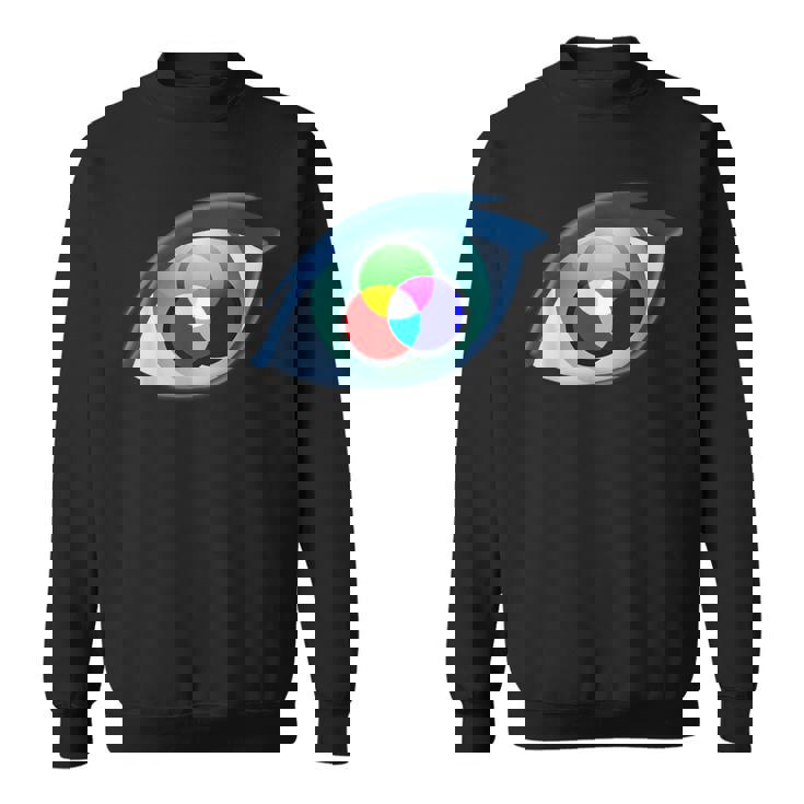 Rossoerde Blu Rgb Colore Modello Artista Eyeball Felpa