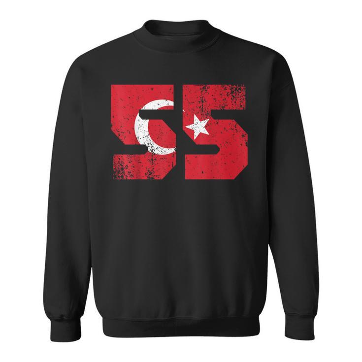 Samsun 55 Memleket Turkey Flag Idea Sweatshirt