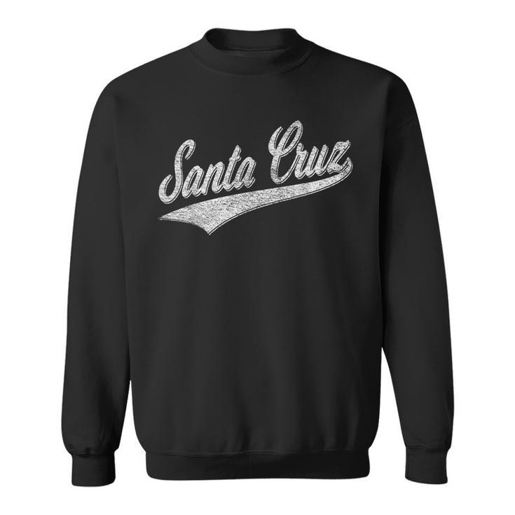 Santa Cruz California Sports Baseball Lettering Jersey Flag Sweatshirt