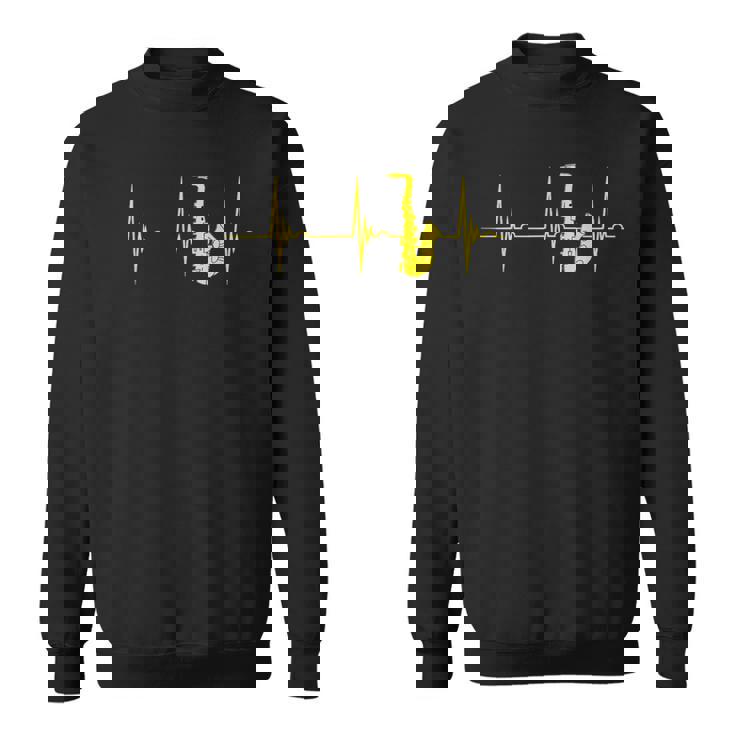 Saxophone De Fréquence Cardiaque Jazz Instrument De Musique Sweater e