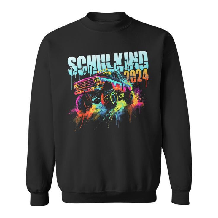 Schulkind 2024 Monster Truck Car School Sweatshirt