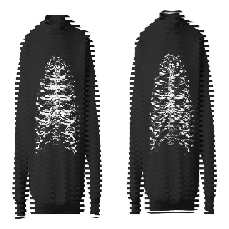 Skeleton Bones Rib Cage Felpa