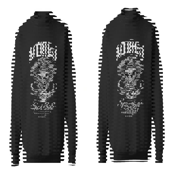 Skeleton Motor Head Speed Shop Hot Rod Mechanic Car Lover
