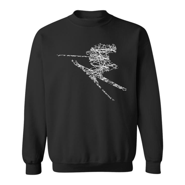 Ski Driver Silhouette Drawn Sweatshirt