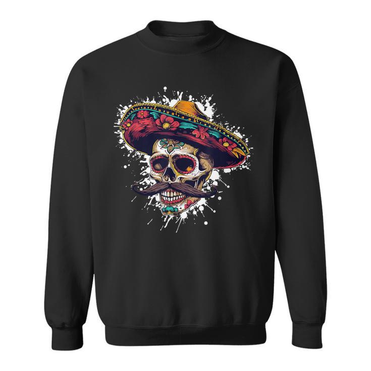Sweathirt Tête de Mort Sweat à Capuche 'Spectre Florale