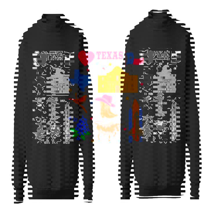 トップス map. BORDER LONG SLEEVE T-SHIRT texas-map-state-hand-drawn-