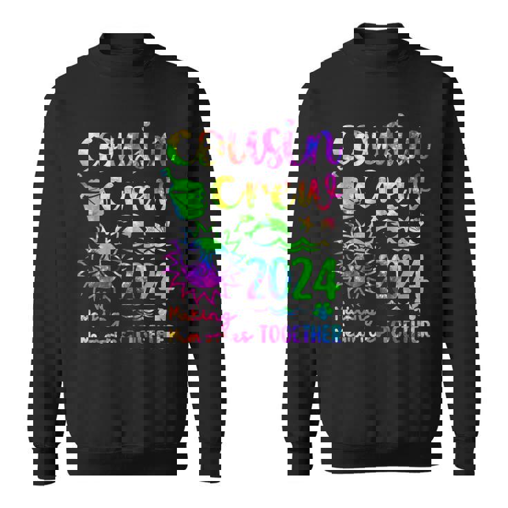 Tie Dye Cousin Crew 2024 Summer Vacation Beach Family Match Sweatshirt