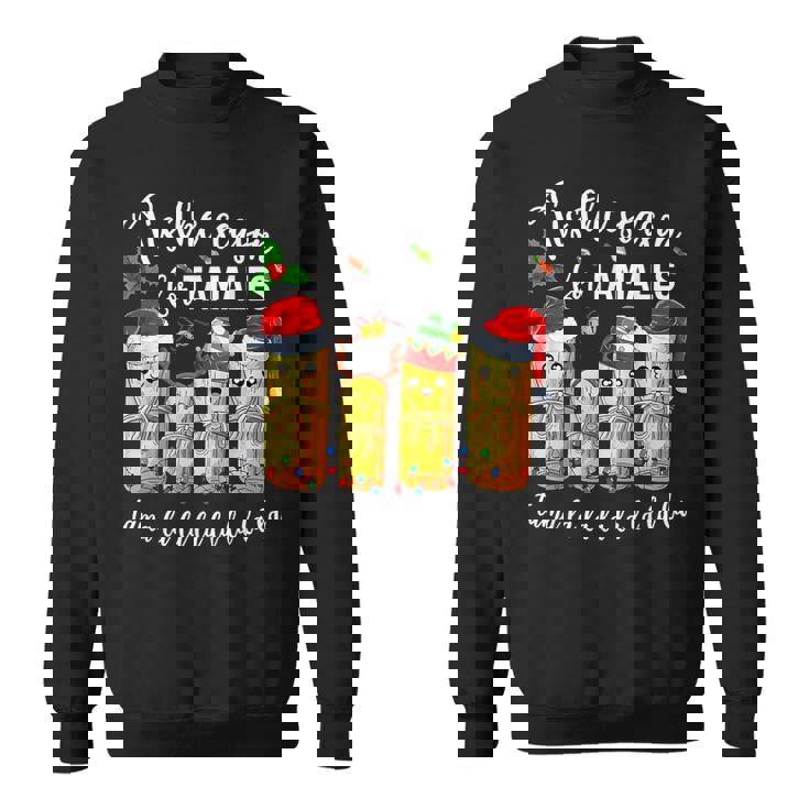 Tis The Season For Tamales Mexican Christmas Santa Hat Sweatshirt