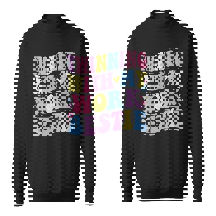 Twinning With My Work Bestie Matching Twins Day Best Friend Sweatshirt