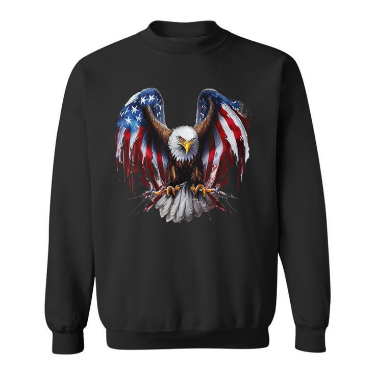 Us Flag As Eagle Usa Flag Sweatshirt