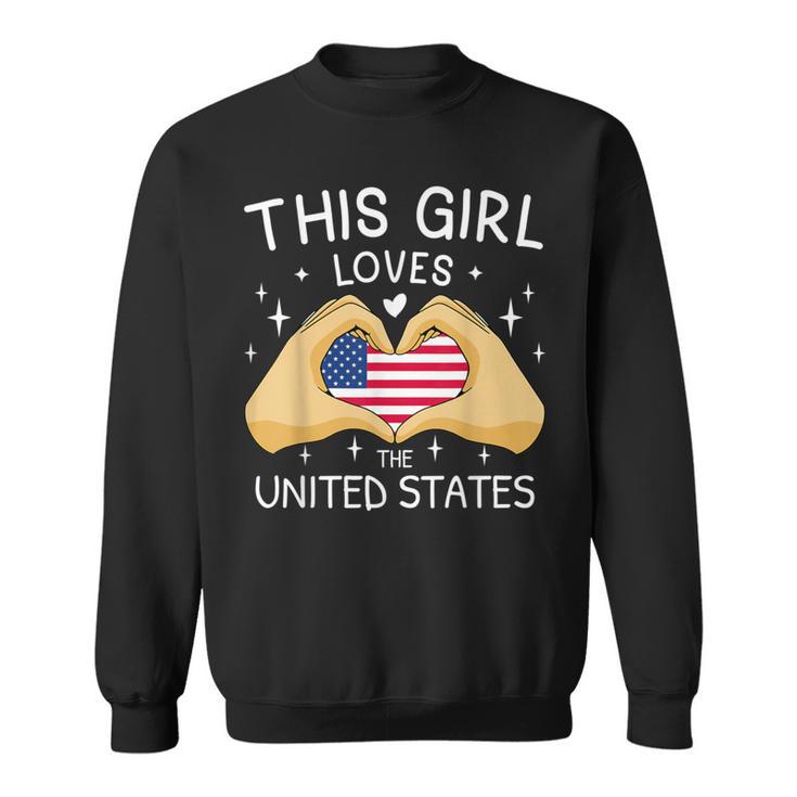 Usa Flag American Flag Heart Slogan America Usa Sweatshirt