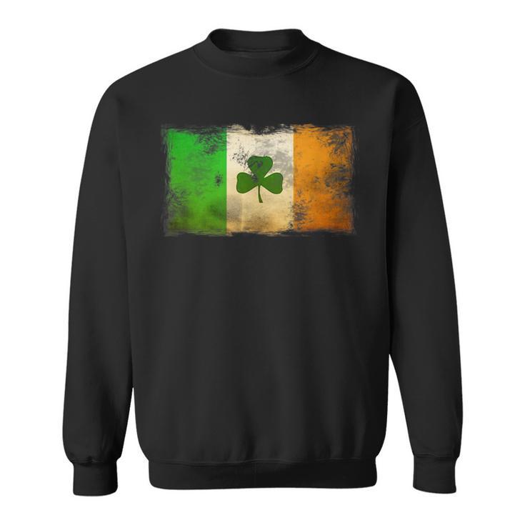 Vintage Flag Ireland Grunge Distressed Irish Top Sweatshirt