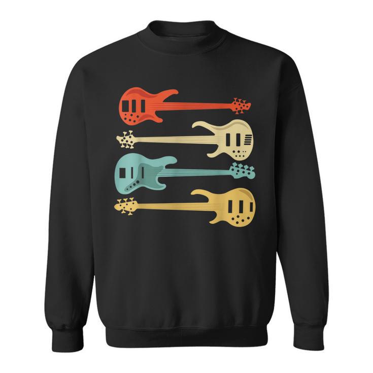 Vintage Retro Bass Guitar Bass Guitarra Camisa de entrenamiento