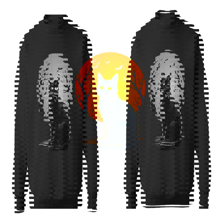 Vintage Scary Halloween Cat Costume Retro Halloween Cat Sweatshirt