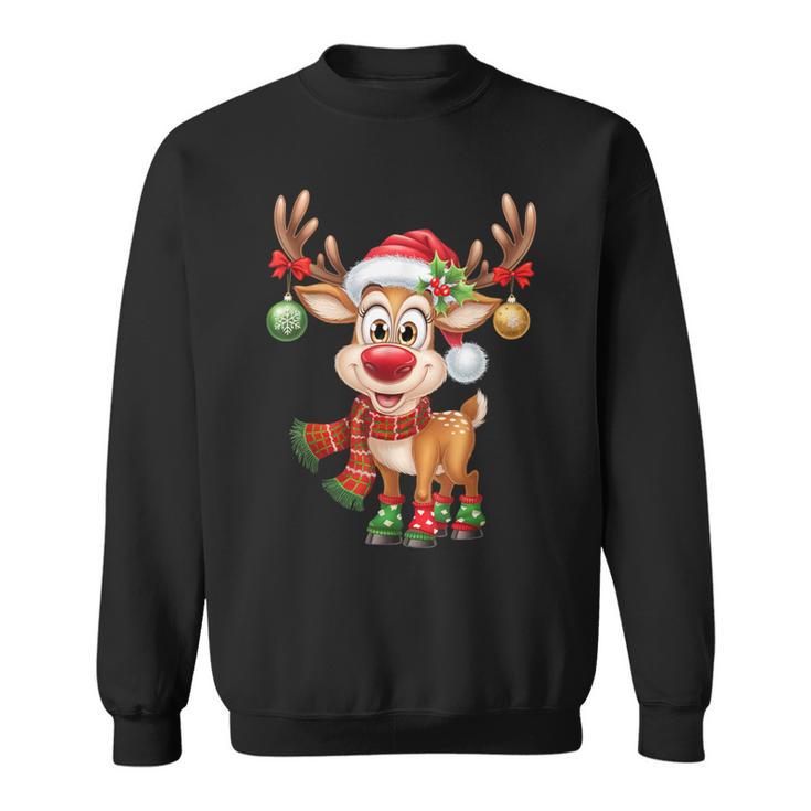 Weihnachten Rentier Rudolph Lustig Geschenk Sweatshirt